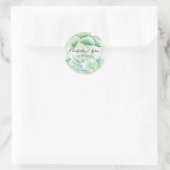 waterverf succulent bruiloft bloemenstickers ronde sticker (Tas)