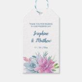 Waterverf Succulent Bruiloft Favor Labels Cadeaulabel (Voorkant)