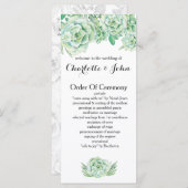 waterverf succulent bruiloft programma's (Voorkant / Achterkant)