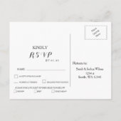 waterverf succulent bruiloft RSVP Uitnodiging Briefkaart (Achterkant)