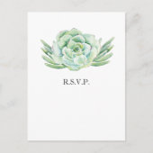 waterverf succulent bruiloft RSVP Uitnodiging Briefkaart (Voorkant)