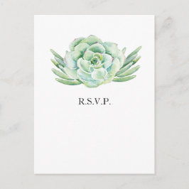 waterverf succulent bruiloft RSVP Uitnodiging Briefkaart
