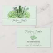 Waterverf Succulent Cacti Visitekaartje (Voorkant / Achterkant)