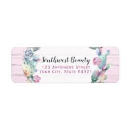 Waterverf Succulent Cactus Boho Return Address Etiket