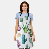 Waterverf Succulent Cactus Patroon Schort (Gedragen)