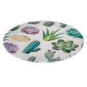 Waterverf Succulent Cactus Patroon Snijplank (Hoek)