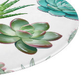 Waterverf Succulent Cactus Patroon Snijplank (Hoek)