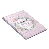 Waterverf Succulent Cactus & Rustic Wood Bohemian Notitieboek (Rechterzijde)