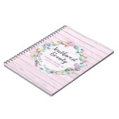 Waterverf Succulent Cactus & Rustic Wood Bohemian Notitieboek (Linkerzijde)