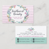 Waterverf Succulent Cactus & Rustic Wood Bohemian Visitekaartje (Voorkant / Achterkant)