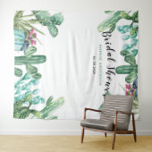 Waterverf Succulent Cactus Vrijgezellenfeest  Wandkleed (In Situ (horizontaal))