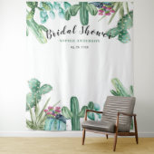 Waterverf Succulent Cactus Vrijgezellenfeest  Wandkleed (In situ)