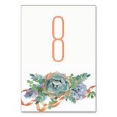 Waterverf Succulent Cluster Bruiloft 2 Kaart (Achterkant)