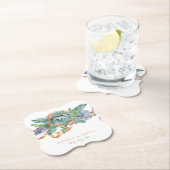 Waterverf Succulent Cluster Bruiloft Kartonnen Onderzetters (Insitu)