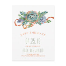 Waterverf Succulent Cluster Sla de datum 2 op