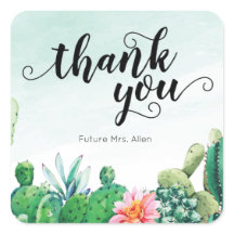 Waterverf Succulent Dank u