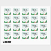 Waterverf Succulent Dank u Vierkante Sticker (Vel)