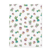 Waterverf Succulent en Cactus Plant Pattern