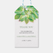Waterverf Succulent Favor Gift Label Cadeaulabel (Voorkant)