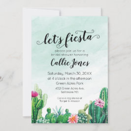 Waterverf Succulent Fiesta Uitnodiging voor Bruids