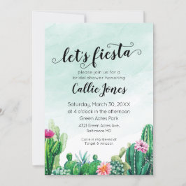 Waterverf Succulent Fiesta Uitnodiging voor Bruids