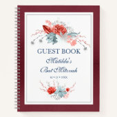 Waterverf Succulent Floral Bat Mitzvah Guest Book Notitieboek (Voorkant)