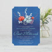 Waterverf Succulent Floral Botanisch Bat Mitzvah Kaart (Staand voorkant)