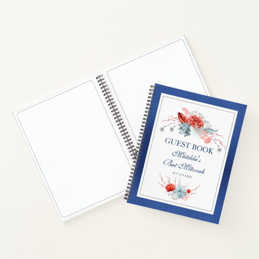 Waterverf Succulent Floral Botanisch Bat Mitzvah Notitieboek (Binnen)