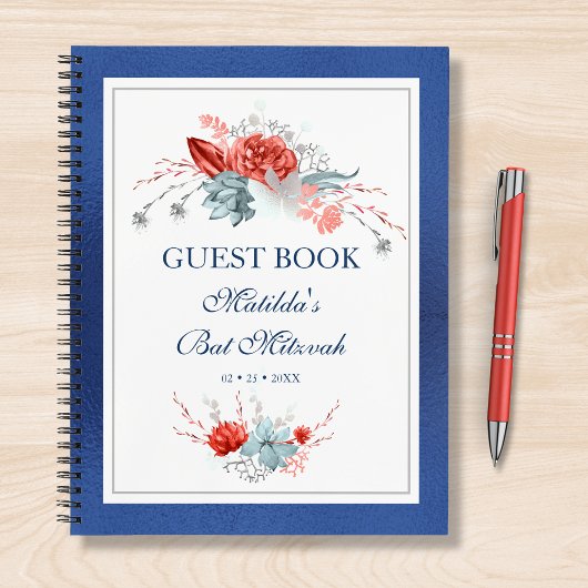 Waterverf Succulent Floral Botanisch Bat Mitzvah Notitieboek