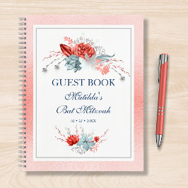 Waterverf Succulent Floral Botanisch Bat Mitzvah Notitieboek