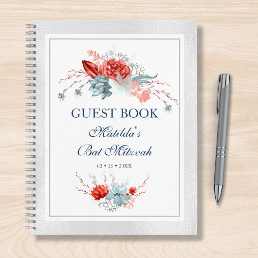 Waterverf Succulent Floral Botanisch Bat Mitzvah Notitieboek