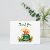 Waterverf Succulent Floral Cactus Bedankt Briefkaart (Staand voorkant)
