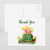 Waterverf Succulent Floral Cactus Bedankt Briefkaart (Voorkant / Achterkant)