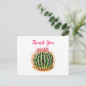 Waterverf Succulent Floral Cactus Bedankt Briefkaart (Staand voorkant)