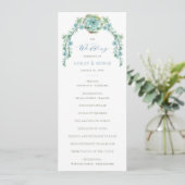 Waterverf Succulent Flower Arbor Garden Wedding Programmakaart (Staand voorkant)