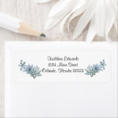 Waterverf Succulent & Flower Retouradreslabel Etiket (Insitu)