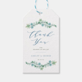 Waterverf Succulent Garden Chic Wedding Hartelijk  Cadeaulabel