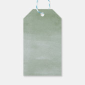 Waterverf Succulent Garden Chic Wedding Hartelijk Cadeaulabel (Achterkant)