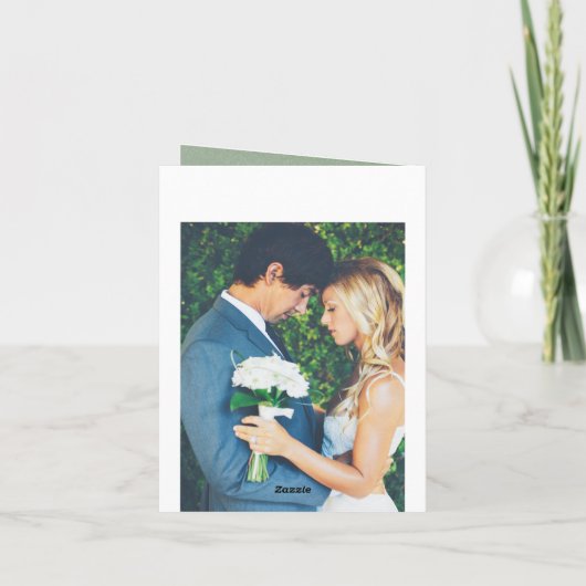 Waterverf Succulent Garden Stylish Summer Wedding Bedankkaart (Achterkant)