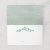 Waterverf Succulent Garden Stylish Summer Wedding Plaatskaartje (Buitenkant ongevouwen)