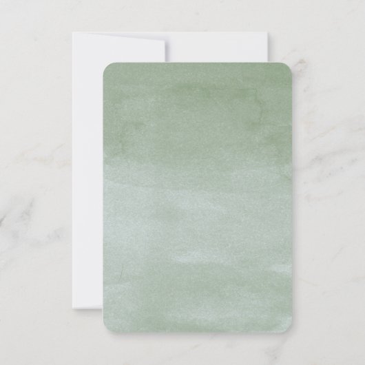 Waterverf Succulent Garden Wedding Reception Kaart (Achterkant)