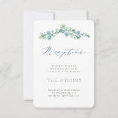 Waterverf Succulent Garden Wedding Reception Kaart (Voorkant)