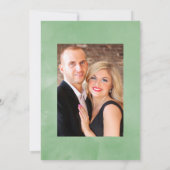 Waterverf Succulent Geometric Wedding Foto Kaart (Achterkant)