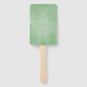 Waterverf Succulent Geometric Wedding Program Handwaaier (Achterkant)