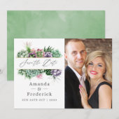 Waterverf Succulent Geometric Wedding Save The Date (Voorkant / Achterkant)