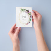 Waterverf Succulent Geometric Wedding Uitnodiging Flyer (Hand)