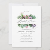 Waterverf Succulent Geometrisch Vrijgezellenfeest Kaart (Voorkant)