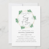 Waterverf Succulent Geometrische Sip en zie Kaart (Voorkant)