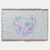 Waterverf Succulent Heart Deken (Voorkant)