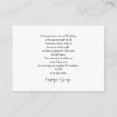 waterverf succulent huwelijksgeschenk register informatiekaartje (Achterkant)